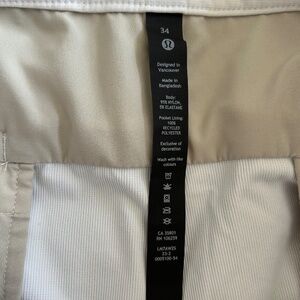 Lululemon Men’s Shorts-White size 34 waist